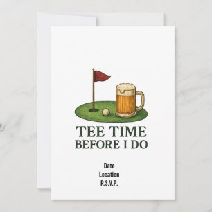 Golf vrijgezellenfeest uitnodiging bewaar datum go