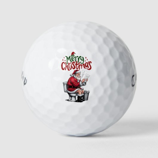 Golf Vrolijk Kerstfeest met Sinterklaas voor golfe Golfballen (Voorkant)