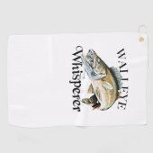 Golf Walleye Whisperer serviette de pêche (Horizontal)
