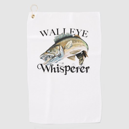 Golf Walleye Whisperer serviette de pêche (Devant)