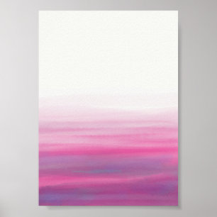 Golf Waterverf Roze Paars Poster