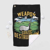 Golf Weapon of Grass Destruction Art Golfhanddoek (Insitu)