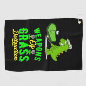Golf Weapon van Grass Destruction met Dinosaur Golfhanddoek (Horizontaal)