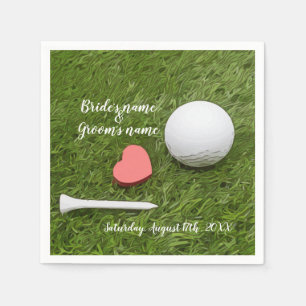 Golf Wedding golfbal en t-shirt met liefde voor gr Servet