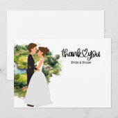 Golf Wedding Hartelijk dank voor de Golfer-waterve Bedankkaart (Voorkant / Achterkant)