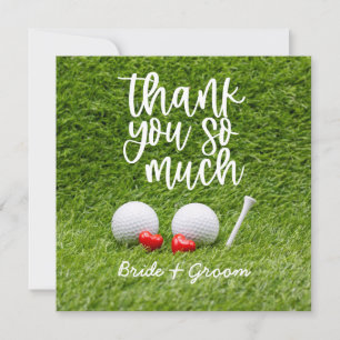 Golf Wedding Hartelijk dank voor uw kaart met lief