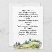 Golf Wedding Invitation card with bride and groom (Dos)