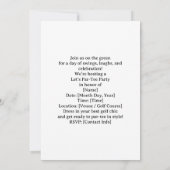 GOLF WEDDING Let’s Par-Tee Golf Party Invitation  Kaart (Achterkant)