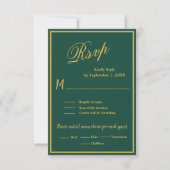 Golf Wedding RSVP Card QR Code Optional  Kaartje (Voorkant)