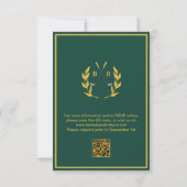 Golf Wedding RSVP Card QR Code Optional  Kaartje (Achterkant)