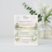 Golf Wedding RSVP Card | Teeing Off Forever  (Debout devant)