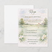 Golf Wedding RSVP Card | Teeing Off Forever  (Devant / Derrière)