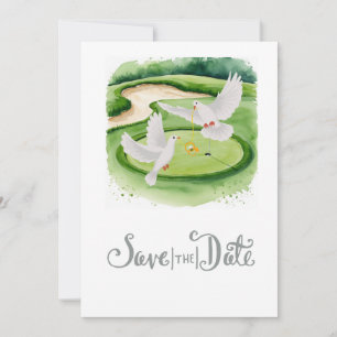 Golf Wedding Save the Date Golf thema Kaart