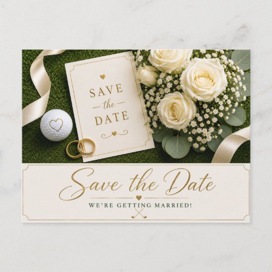 Golf Wedding Save the Date Invitation (Devant)