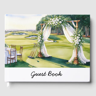 Golf Wedding thema voor Golfer op het zetten van g Gastenboek