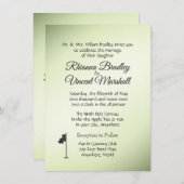 Golf Wedding Theme Green Invitations Kaart (Voorkant / Achterkant)