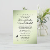 Golf Wedding Theme Green Invitations Kaart (Staand voorkant)