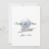 Golf Wedding Theme Kaart (Achterkant)