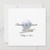 Golf Wedding Theme White Invitations (Dos)