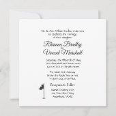 Golf Wedding Theme White Invitations (Devant)