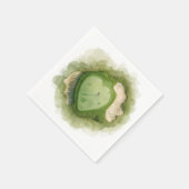 Golf wedding with heart shape servet (Hoek)