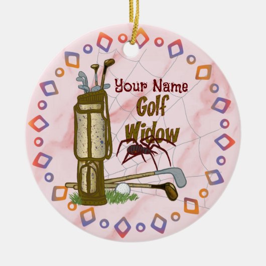 Golf Weduwe golf Keramisch Ornament (Voorkant)