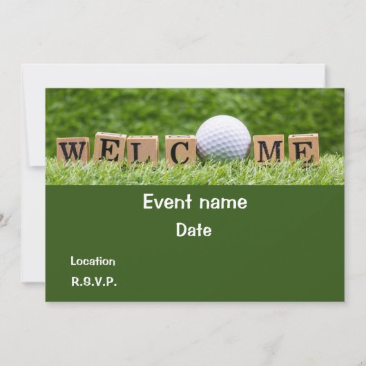 Golf Welcome party-uitnodiging Kaart (Voorkant)
