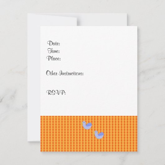 Golf Whimsical Invitation de fête d'anniversaire (Dos)