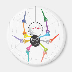Golf Widow Black Widow Spider T - shirts Magneet