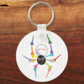 Golf Widow Black Widow Spider T - shirts Sleutelhanger (Voorkant)