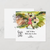 Golf Wine Tasting Event Invitation (Devant / Derrière)