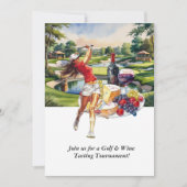 Golf & Wine Tasting Tournament Invitation Kaart (Voorkant)