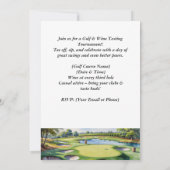 Golf & Wine Tasting Tournament Invitation Kaart (Achterkant)