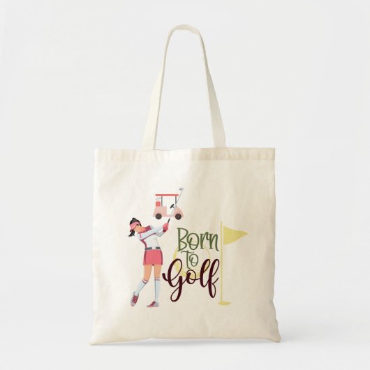 Golf Woman, geboren uit golf Tote Bag (Voorkant)