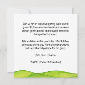 Golf Woman golfer party Save The Date (Achterkant)