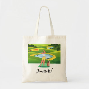Golf Women golfer Tote Bag