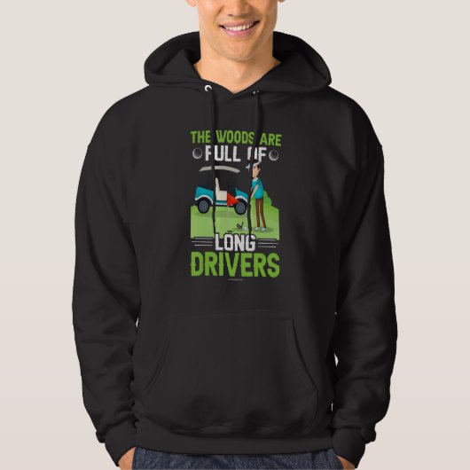 Golf Woods Drivers Golfing Hoodie (Voorkant)