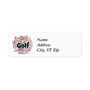 Golf Word Cloud Etiket