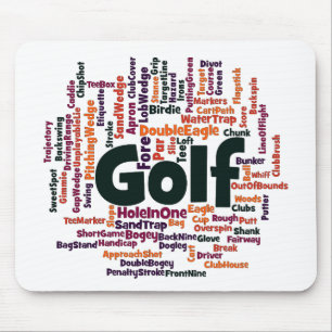Golf Word Cloud Muismat