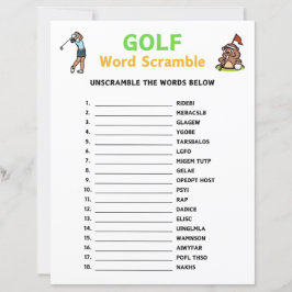 Golf Word Scramble spel