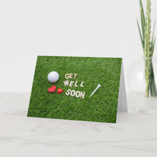 Golf wordt snel goed met golfbal t-shirt liefde kaart