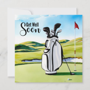 Golf wordt snel goed met golftas op putting green