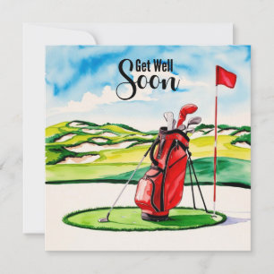 Golf wordt snel goed met golftas op putting green