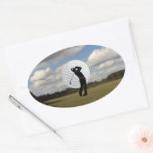 Golf World Ovale Sticker (Envelop)