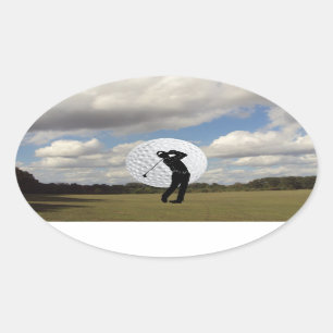 Golf World Ovale Sticker