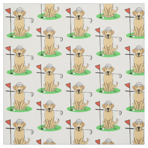 Golf Yellow Labrador Retriever (geel 3) Dog - Cute Stof