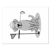 Golf Yellow Labrador Retriever (geel 5) Dog - Cute Rubberstempel (Afrduk)