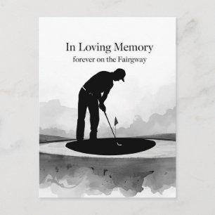 Golf Zwart en Wit Golf Condoleancekaart Sorry Briefkaart