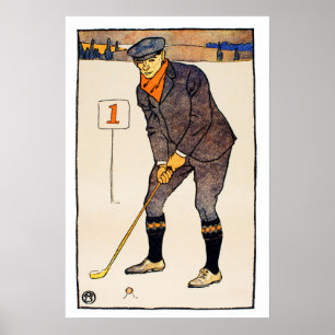  Golfafdrukken van 1900 Poster