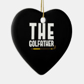 Golfather Funny Golf Lover Dad Gift Golfer Keramisch Ornament (Rechts)